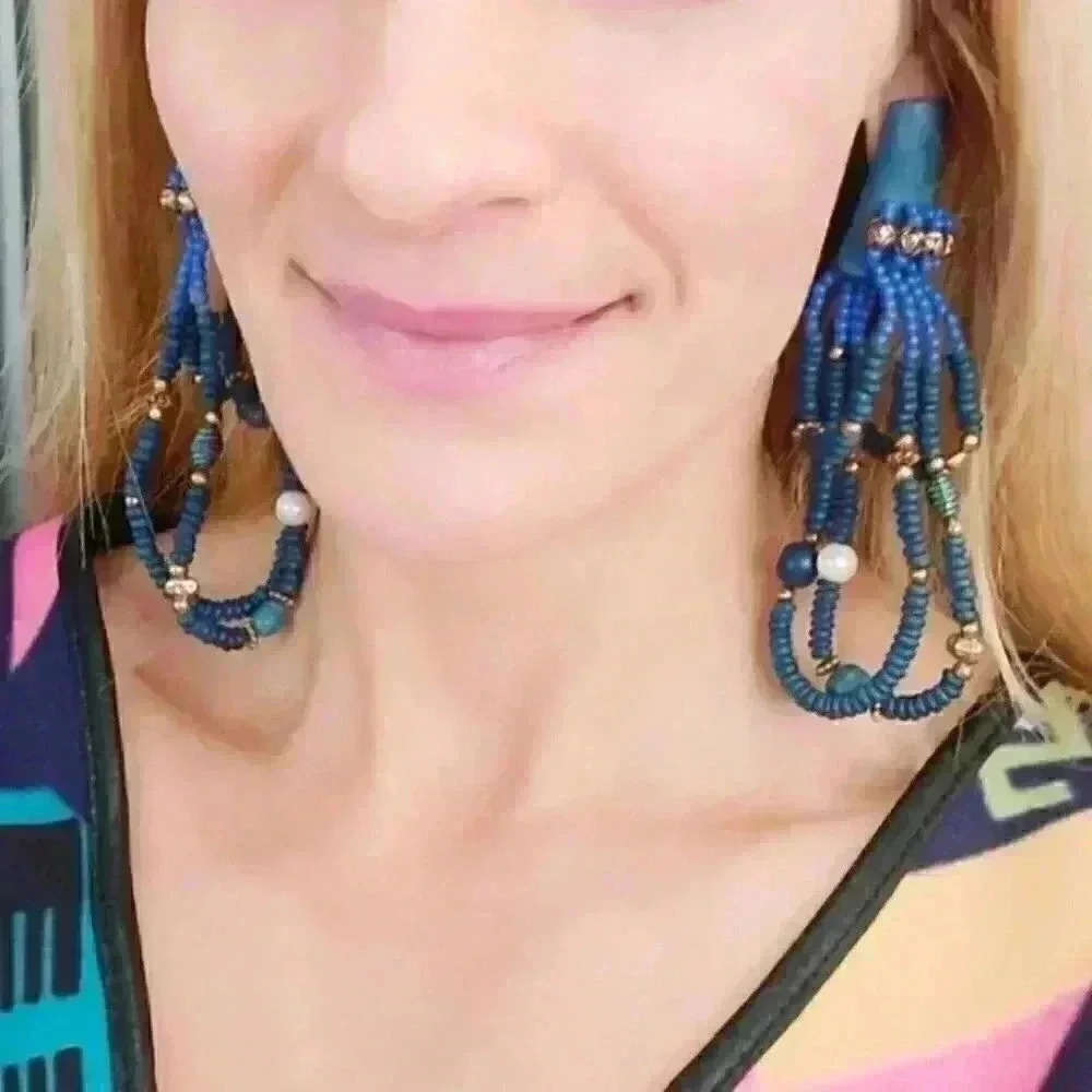 BLUE TONED EARRINGS